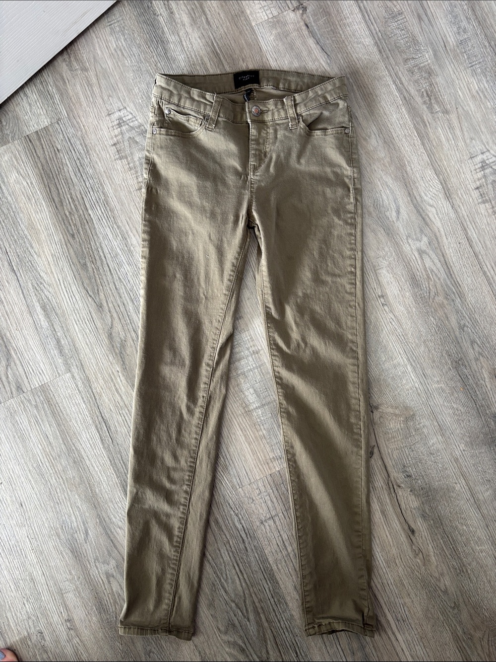 Celebrity Pink Olive Skinny Jeans
